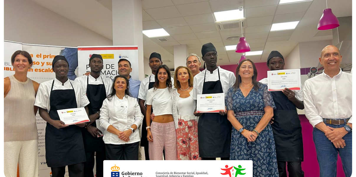 Clausura del curso de Operaciones Básicas de Cocina en Atención Social Main de Lanzarote